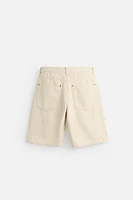 TEXTURED STRIPED SHORTS
