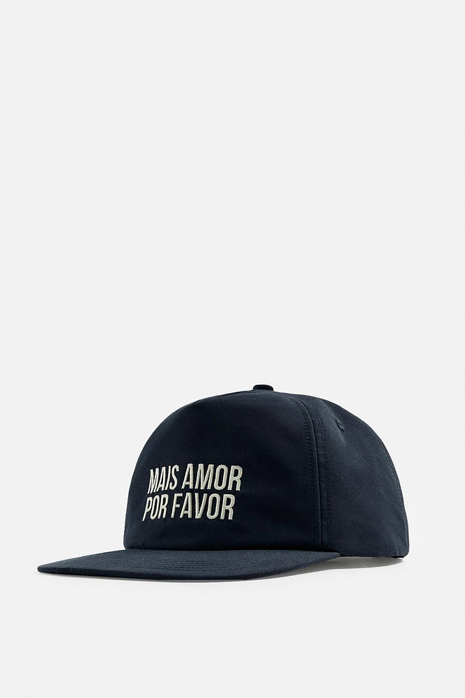 LIMITED EDITION EMBROIDERED FLAT-BRIM CAP