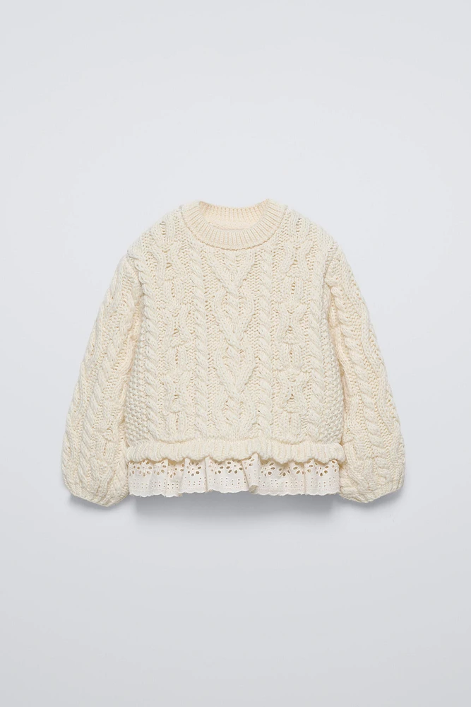 PULL EN MAILLE DENTELLE