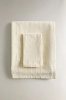 DYED THREAD CHECK TABLECLOTH