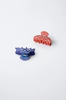 PACK OF TWO PAISLEY PRINT CLIPS