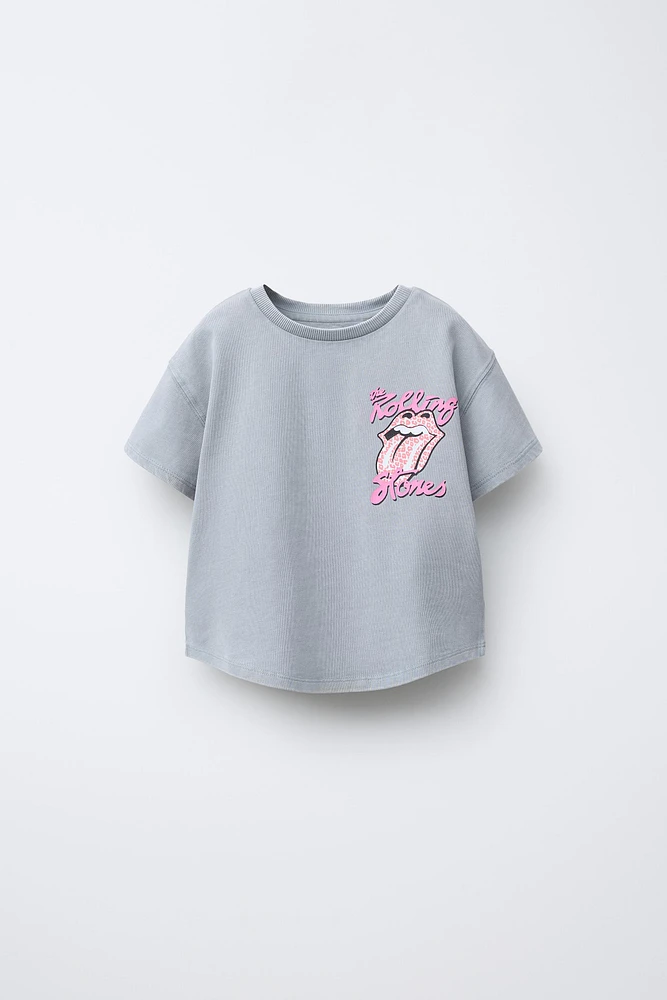 T-SHIRT HEAVY EFFET DÉLAVÉ ROLLING STONES ©