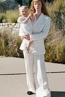 ROBE BRODÉE À LACETS AVEC CULOTTE