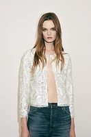 SEQUIN KNIT CARDIGAN