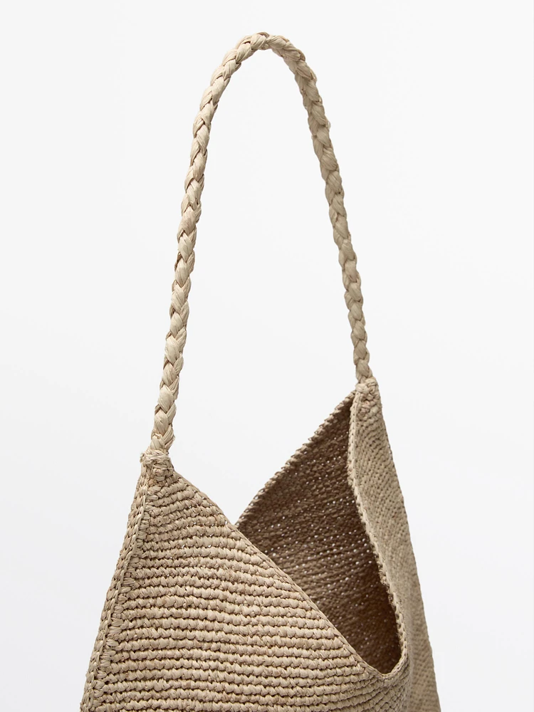 Raffia tote bag