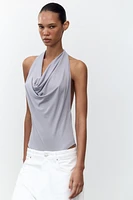 FLOWY HALTER BODYSUIT