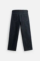 STRAIGHT FIT BELTED JEANS