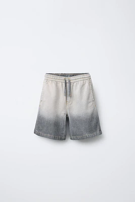 DIP DYE DENIM SHORTS