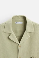 STRUCTURED EMBROIDERED SHIRT