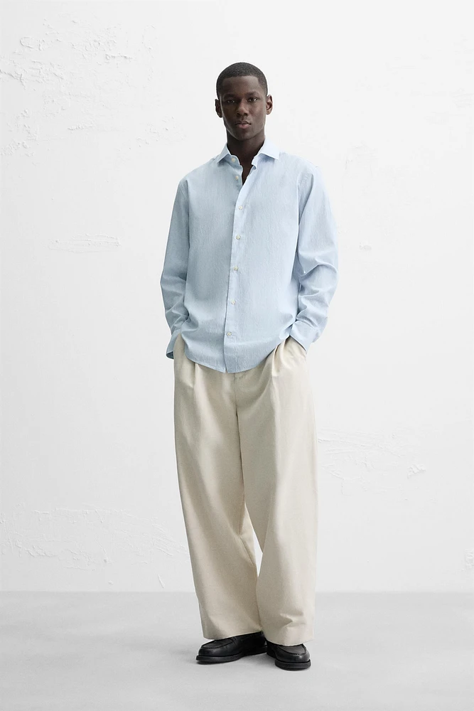 TEXTURED STRIPED SHIRT