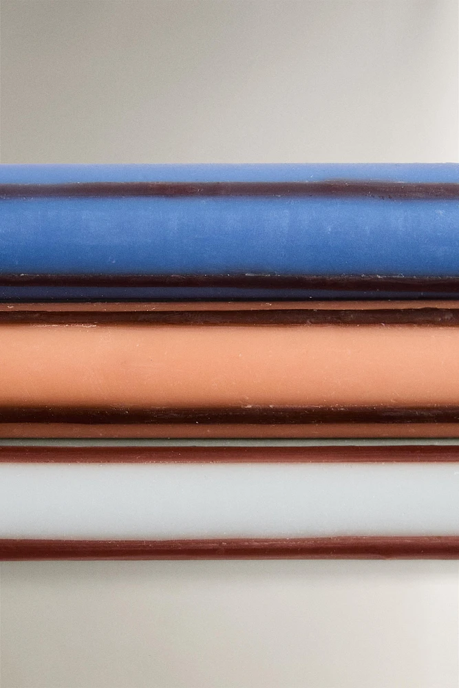 LOT BOUGIES ALLONGÉES RAYURES (LOT DE 3)