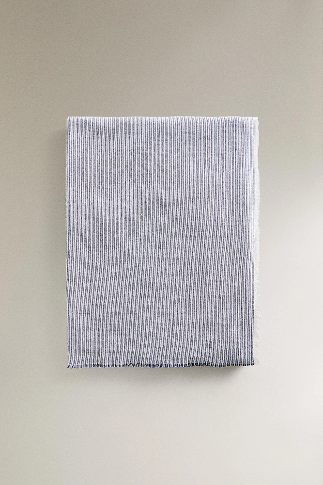 STRIPED COTTON BLANKET