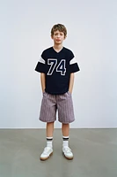 PRINTED ELASTIC WAISTBAND SHORTS