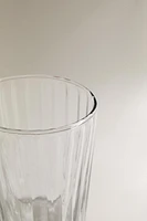 RAISED DESIGN GLASS TUMBLER
