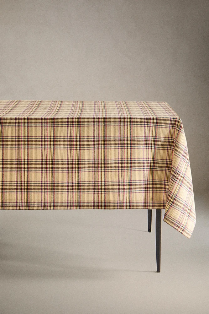 NAPPE COTON LIN CARREAUX