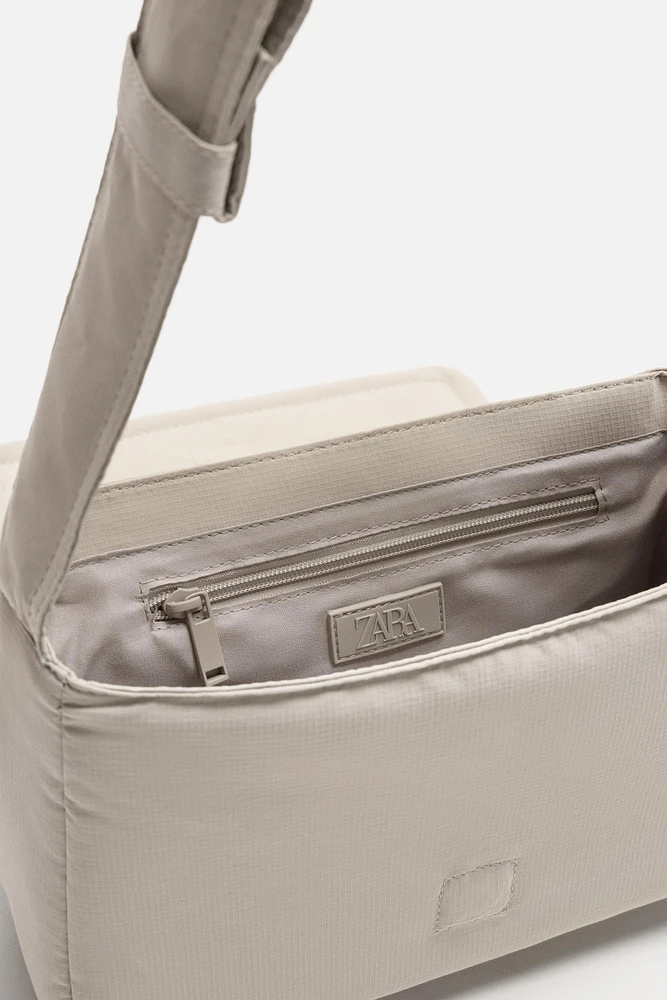 NYLON FLAP CROSSBODY BAG