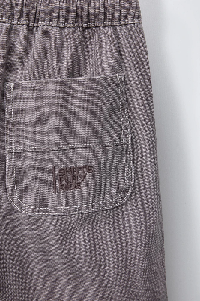 PRINTED ELASTIC WAISTBAND SHORTS