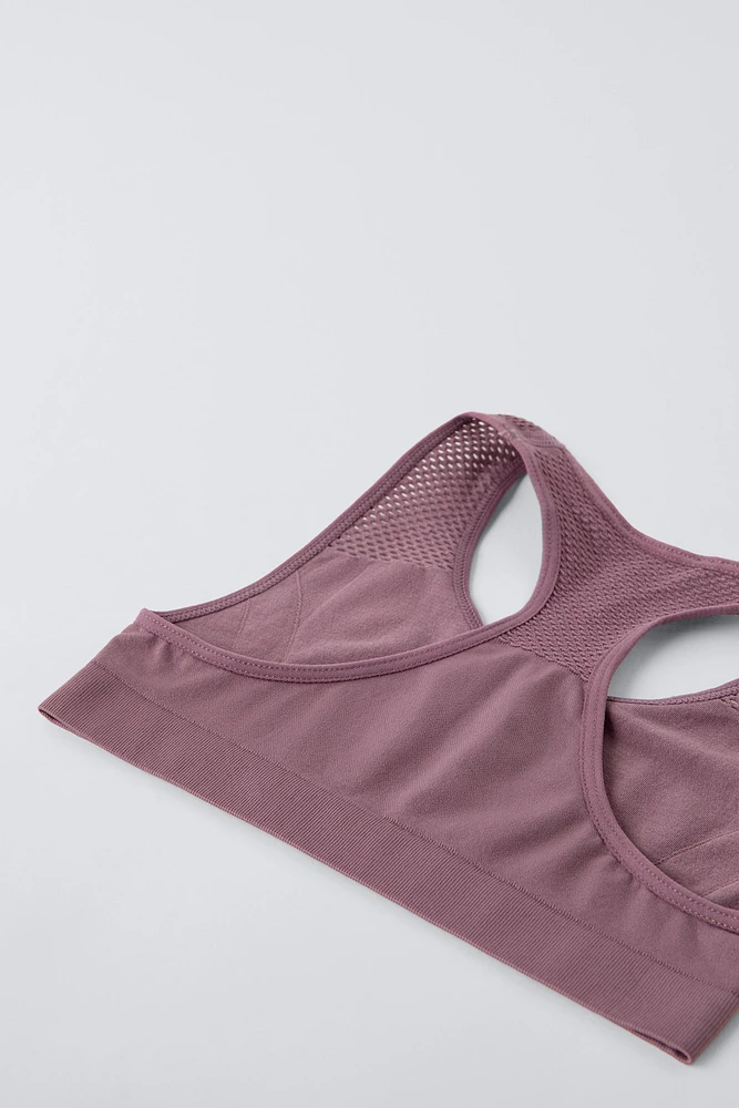 8-14 ANS/ LOT DE DEUX TOPS SANS COUTURES SPORT
