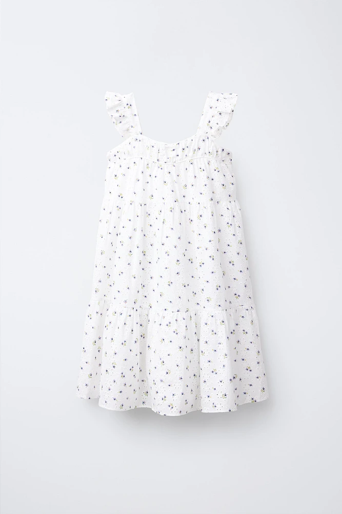 EMBROIDERED FLORAL DRESS