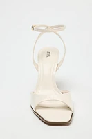 PATENT EFFECT HEELED SANDALS