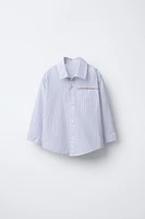 STRIPED TEXT SHIRT