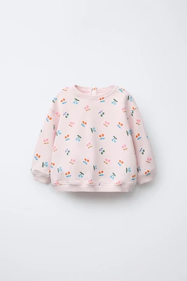 CHERRY PRINT SWEATSHIRT