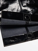 Mini-sac flap nappa craquelé