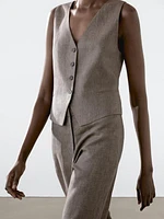 100% linen tailored waistcoat