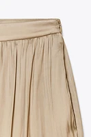 SATIN BOMBER PANTS