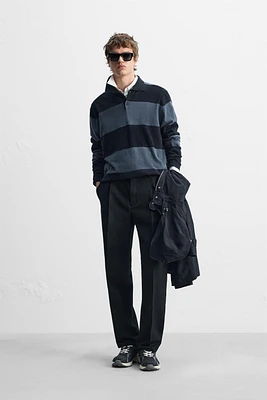 POLO EN MAILLE À RAYURES