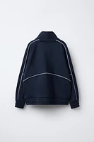 PLUSH SWEATSHIRT WITH TEXT