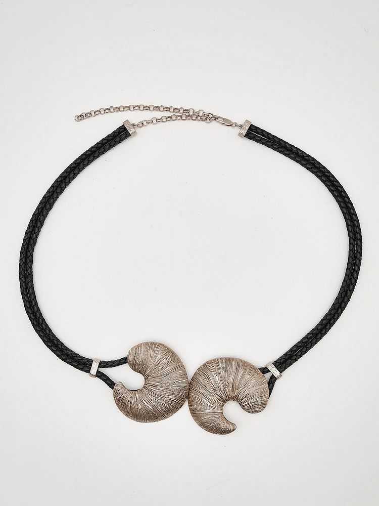 Ceinture en cuir avec boucle fossile