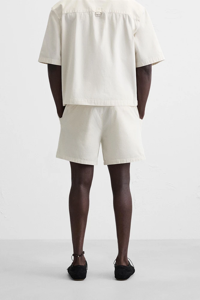 BERMUDA RELAXED FIT DÉLAVÉ