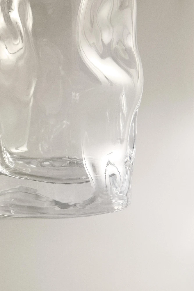 VERRE EN VERRE RECYCLABLE ONDULATIONS