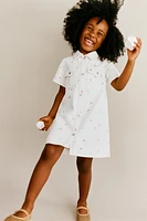 ROBE EN SERGÉ À FLEURS