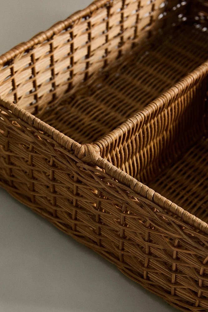 CHILDREN'S RATTAN ORGANIZER BASKET