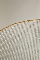 PLAT VERRE RECYCLABLE RELIEF LISERÉ DORÉ