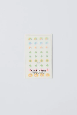 AUTOCOLLANTS POUR ONGLES ZARA ANIMAUX TROPICAUX