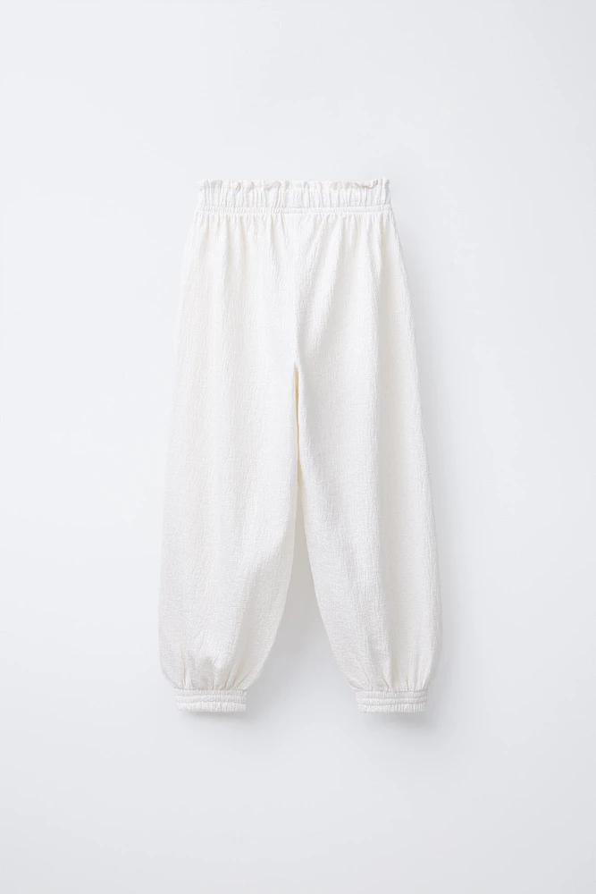 PANTALON BALLON TEXTURÉ