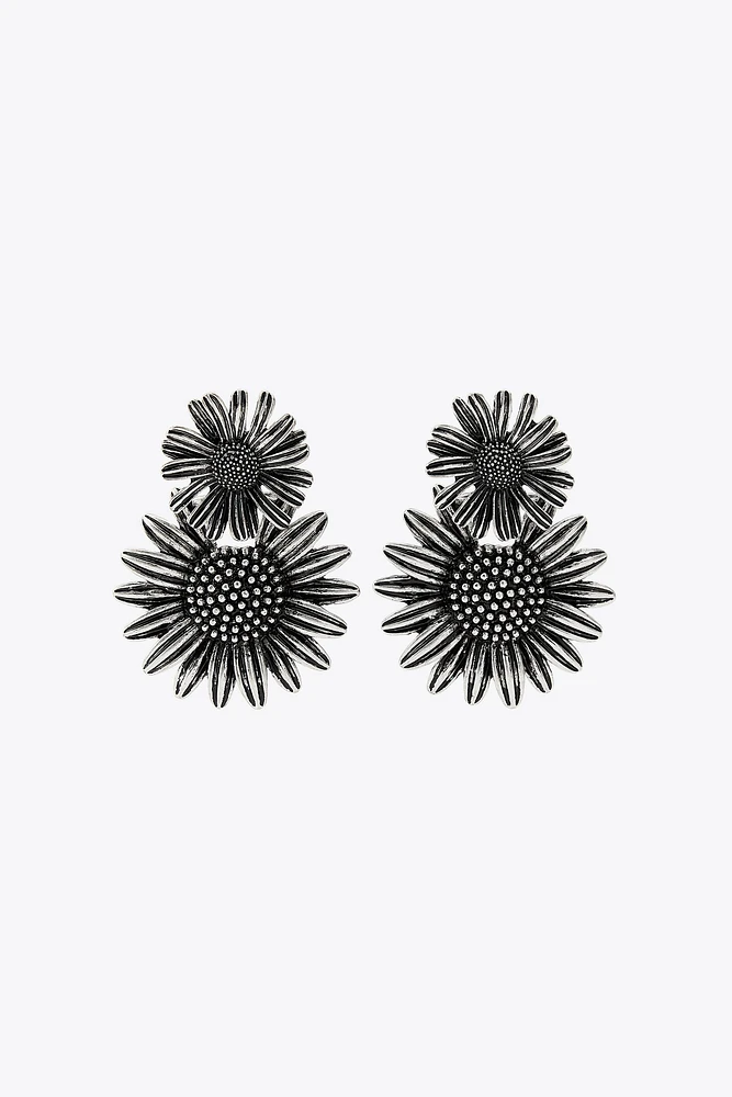 BOUCLES D'OREILLES DOUBLE FLEUR