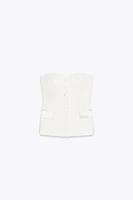 COMBINATION SATIN EFFECT BUSTIER TOP