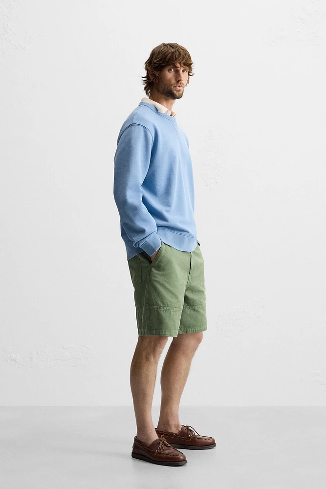 WASHED CREW NECK SWEATSHIRT