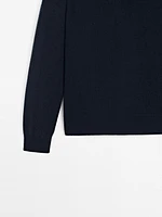 Pull en maille à col polo 100 % cachemire