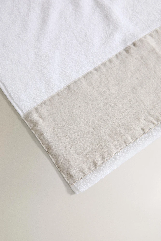 SERVIETTE DE BAIN COTON LIN