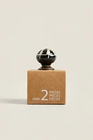 SET OF STRIPED CERAMIC KNOBS (SET OF 2)