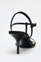HIGH HEELED STRAP SANDALS