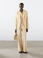 Linen blend blazer