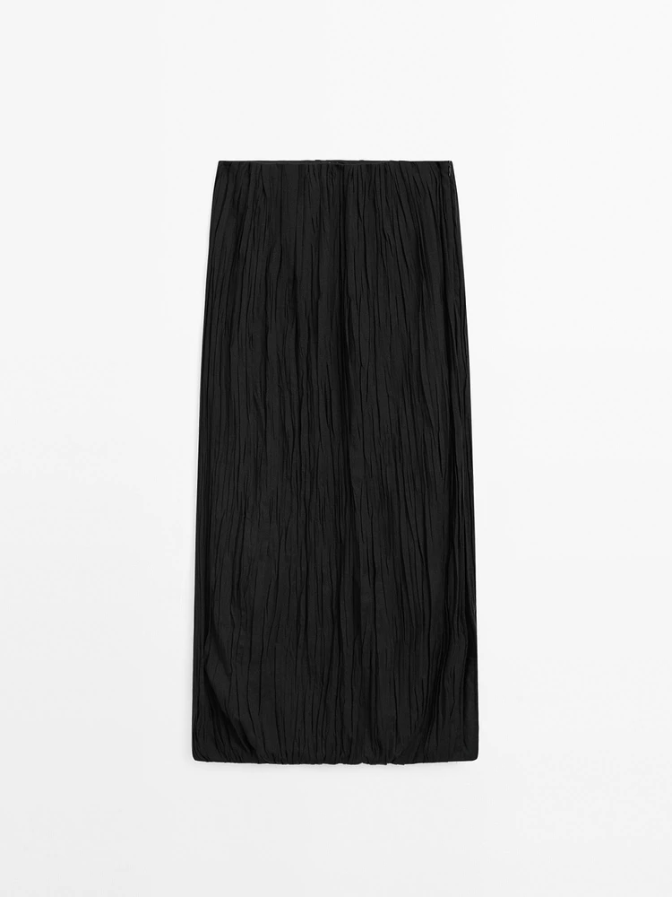 Jupe midi plissée
