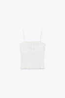 TIE POPLIN TOP