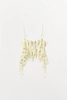 SEQUIN RUFFLED TOP
